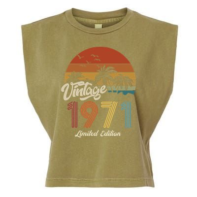 52nd Birthday Vintage Limited Edition 1971 Garment-Dyed Women's Muscle Tee