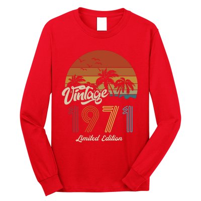 52nd Birthday Vintage Limited Edition 1971 Long Sleeve Shirt