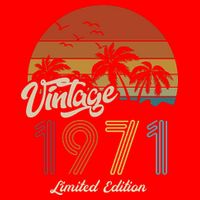 52nd Birthday Vintage Limited Edition 1971 Flatbill Hat