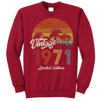 52nd Birthday Vintage Limited Edition 1971 Tall Sweatshirt