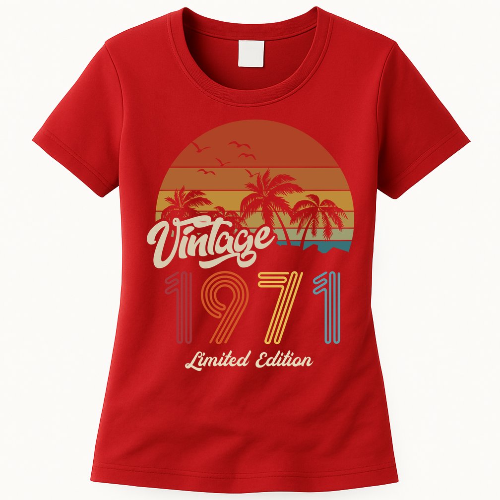 52nd Birthday Vintage Limited Edition 1971 Womens T-Shirt