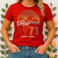52nd Birthday Vintage Limited Edition 1971 Womens T-Shirt