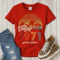 52nd Birthday Vintage Limited Edition 1971 Womens T-Shirt