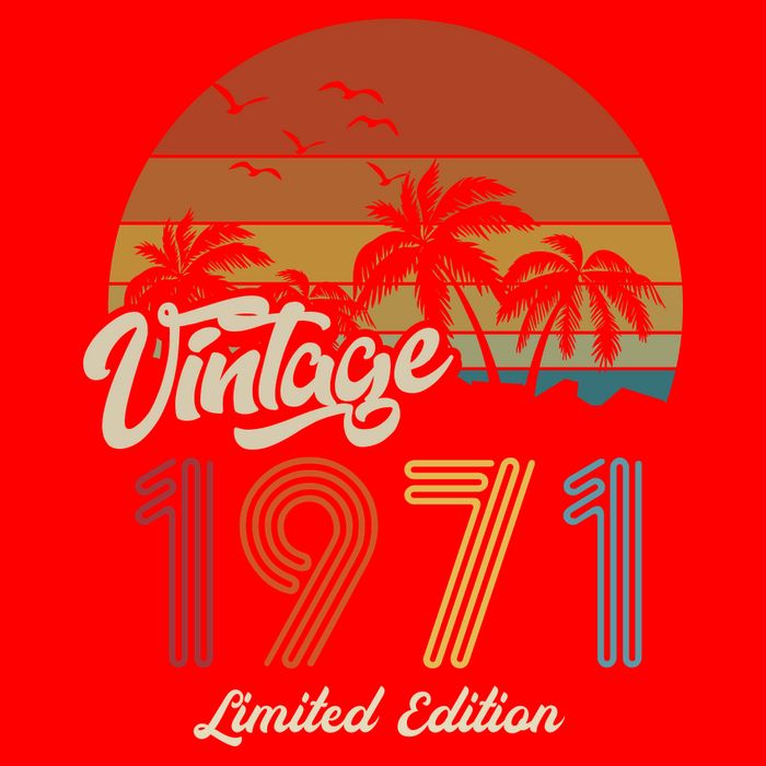 52nd Birthday Vintage Limited Edition 1971 Womens T-Shirt