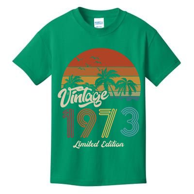 50th Birthday Vintage Limited Edition 1973 Kids T-Shirt
