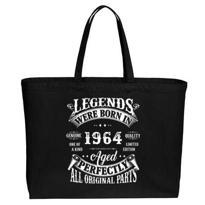 58th Birthday Vintage Birthday Legend Born In 1964 Cotton Canvas Jumbo Tote