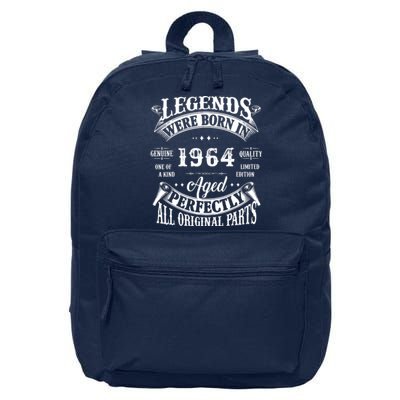 58th Birthday Vintage Birthday Legend Born In 1964 16 in Basic Backpack