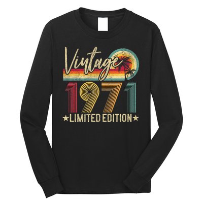 53rd Birthday Vintage 1971 53 Years Old Retro Long Sleeve Shirt