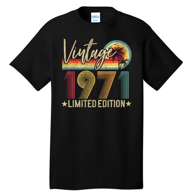 53rd Birthday Vintage 1971 53 Years Old Retro Tall T-Shirt