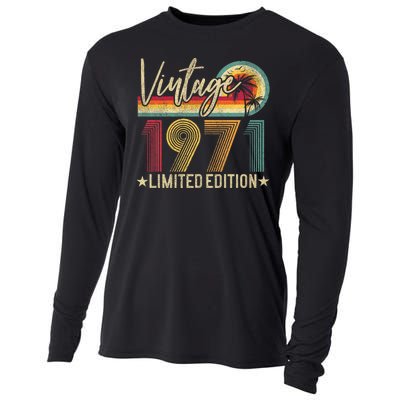 53rd Birthday Vintage 1971 53 Years Old Retro Cooling Performance Long Sleeve Crew