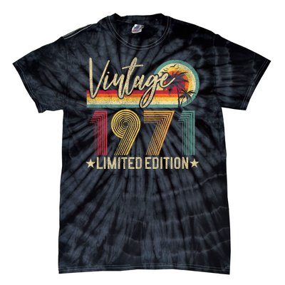 53rd Birthday Vintage 1971 53 Years Old Retro Tie-Dye T-Shirt