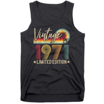 53rd Birthday Vintage 1971 53 Years Old Retro Tank Top