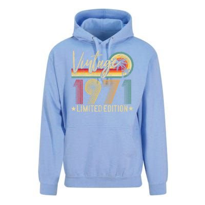 53rd Birthday Vintage 1971 53 Years Old Retro Unisex Surf Hoodie