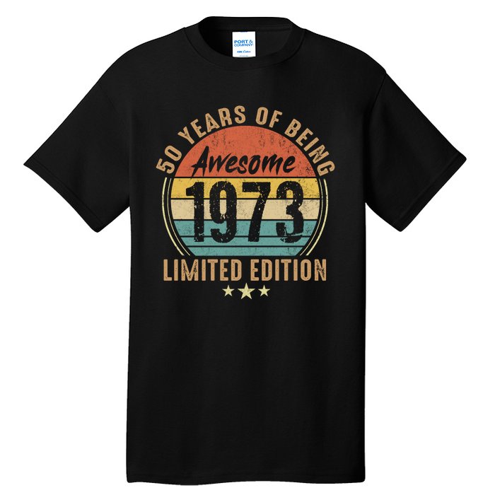 50th Birthday Vintage Limited Edition 1973 Tall T-Shirt