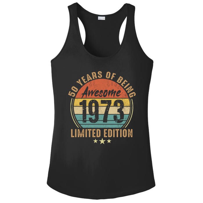 50th Birthday Vintage Limited Edition 1973 Ladies PosiCharge Competitor Racerback Tank