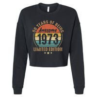 50th Birthday Vintage Limited Edition 1973 Cropped Pullover Crew