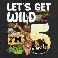 5th Birthday Zoo Safari Jungle Animal | Lets Get Wild Im 5 Adult Drive Performance Visor