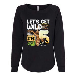 5th Birthday Zoo Safari Jungle Animal | Lets Get Wild Im 5 Womens California Wash Sweatshirt