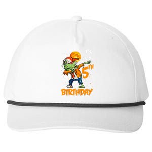 5th Birthday Zombie Halloween Costume Dabbing Undead Party  Snapback Five-Panel Rope Hat