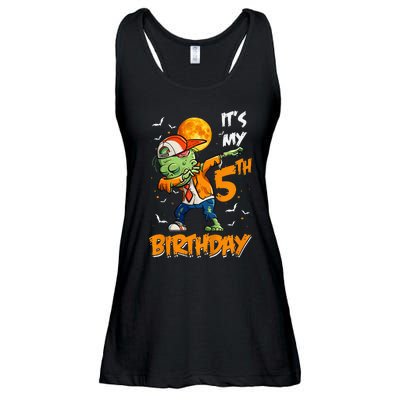 5th Birthday Zombie Halloween Costume Dabbing Undead Party  Ladies Essential Flowy Tank