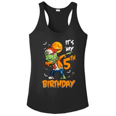 5th Birthday Zombie Halloween Costume Dabbing Undead Party  Ladies PosiCharge Competitor Racerback Tank