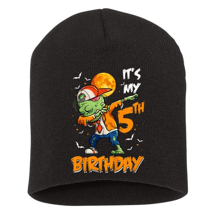 5th Birthday Zombie Halloween Costume Dabbing Undead Party  Short Acrylic Beanie