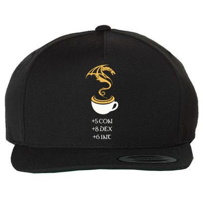 5 Con 8 Dex 6 Inc Coffee Wool Snapback Cap