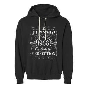 55th Classic Birthday gift 55 Perfection 1968 Birthday Garment-Dyed Fleece Hoodie