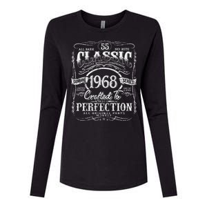 55th Classic Birthday gift 55 Perfection 1968 Birthday Womens Cotton Relaxed Long Sleeve T-Shirt