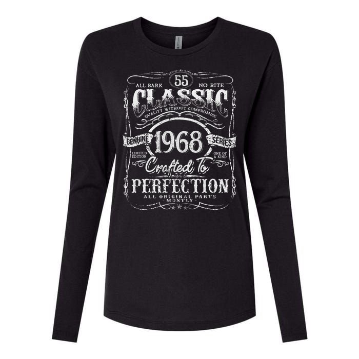 55th Classic Birthday gift 55 Perfection 1968 Birthday Womens Cotton Relaxed Long Sleeve T-Shirt