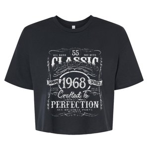 55th Classic Birthday gift 55 Perfection 1968 Birthday Bella+Canvas Jersey Crop Tee