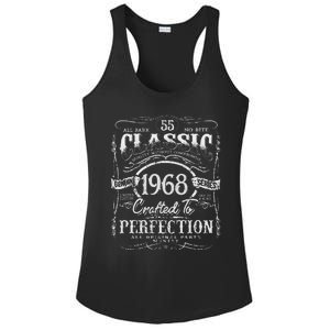 55th Classic Birthday gift 55 Perfection 1968 Birthday Ladies PosiCharge Competitor Racerback Tank