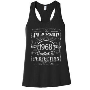 55th Classic Birthday gift 55 Perfection 1968 Birthday Women's Racerback Tank