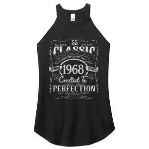 55th Classic Birthday gift 55 Perfection 1968 Birthday Women's Perfect Tri Rocker Tank