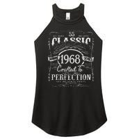 55th Classic Birthday gift 55 Perfection 1968 Birthday Women’s Perfect Tri Rocker Tank