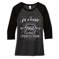 55th Classic Birthday gift 55 Perfection 1968 Birthday Women's Tri-Blend 3/4-Sleeve Raglan Shirt