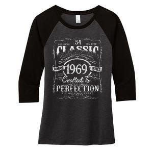 54th Classic Birthday gift 54 Perfection 1969 Birthday Women's Tri-Blend 3/4-Sleeve Raglan Shirt