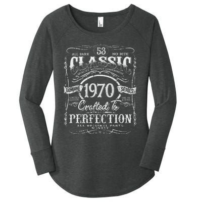 53rd Classic Birthday gift 53 Perfection 1970 Birthday Women's Perfect Tri Tunic Long Sleeve Shirt