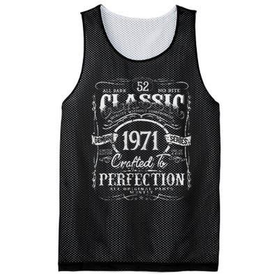 52nd Classic Birthday gift 52 Perfection 1971 Birthday Mesh Reversible Basketball Jersey Tank