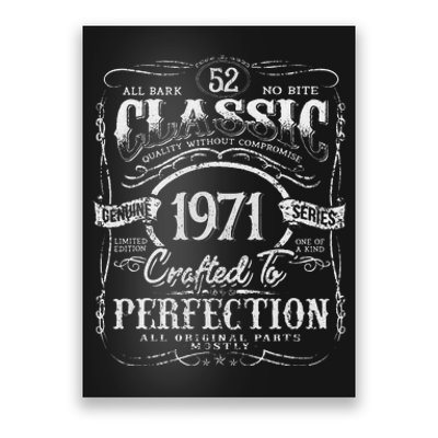 52nd Classic Birthday gift 52 Perfection 1971 Birthday Poster