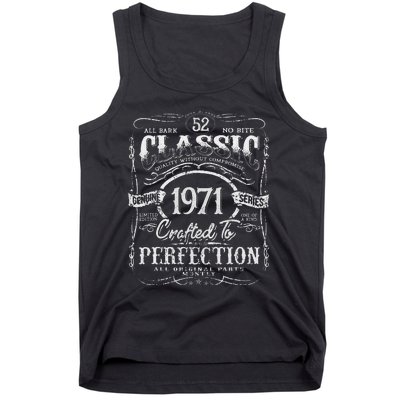 52nd Classic Birthday gift 52 Perfection 1971 Birthday Tank Top