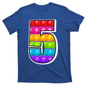 5 Cutest Capital Letter 5 Alphabet Funny Poppin Pop It Gift T-Shirt