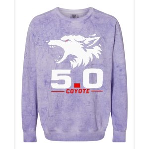 5.0 Coyote Distressed Gift Idea For Adorable Colorblast Crewneck Sweatshirt