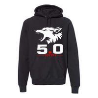 5.0 Coyote Distressed Gift Idea For Adorable Premium Hoodie