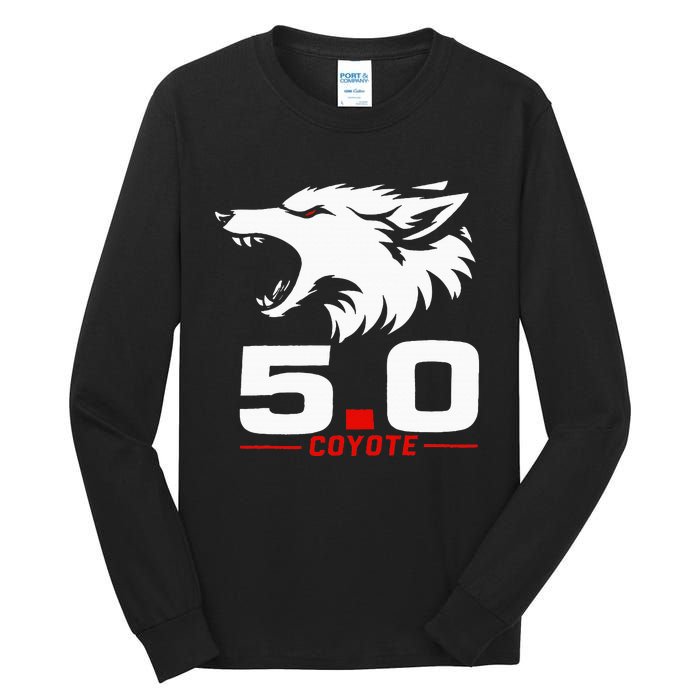 5.0 Coyote Distressed Gift Idea For Adorable Tall Long Sleeve T-Shirt