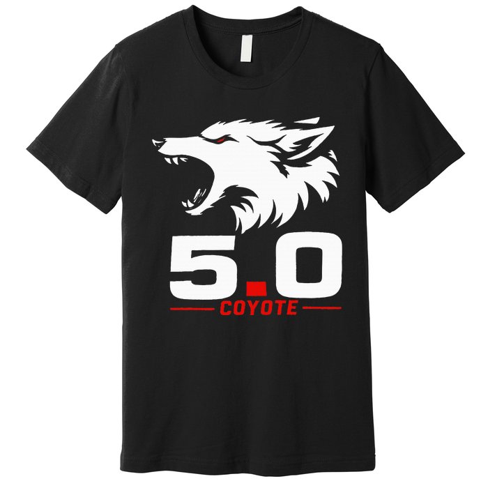 5.0 Coyote Distressed Gift Idea For Adorable Premium T-Shirt