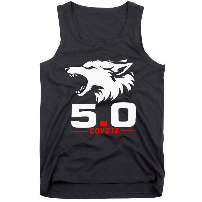 5.0 Coyote Distressed Gift Idea For Adorable Tank Top