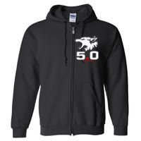 5.0 Coyote Distressed Gift Idea For Adorable Full Zip Hoodie