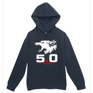 5.0 Coyote Distressed Gift Idea For Adorable Urban Pullover Hoodie