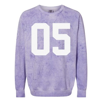 5 Cool Distressed Birthday Lucky Number Player 5th Colorblast Crewneck Sweatshirt